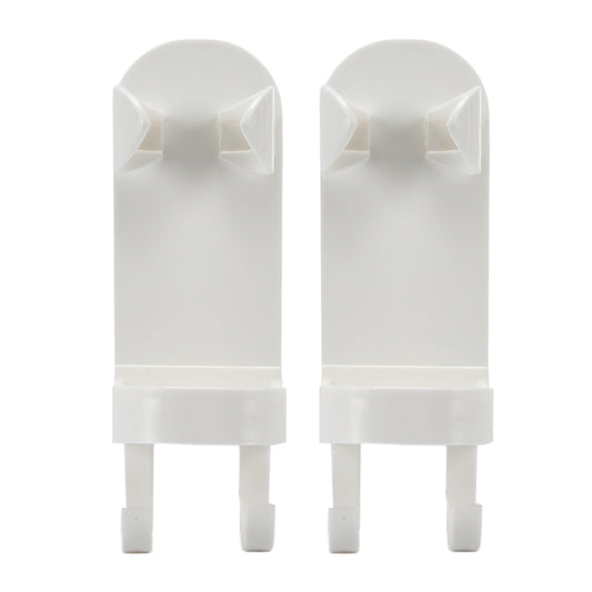 2 soportes de pared para cepillos de dientes eléctricos de baño, 13,3 x 4,4 x 4,6 cm, color blanco