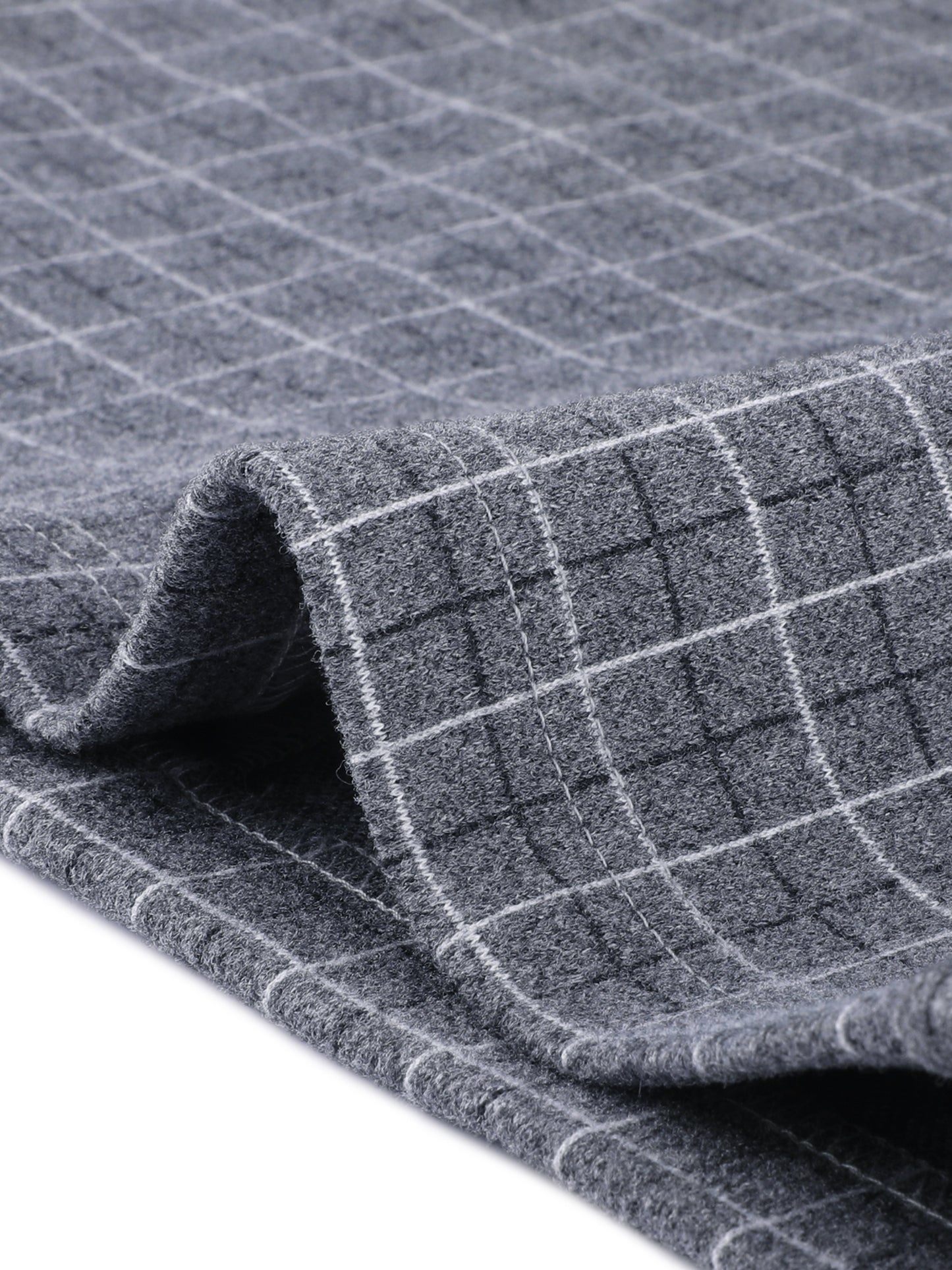 Women's Plaid Pencil Skirt High Waist Zipper Back Split Work Bodycon Midi Skirt