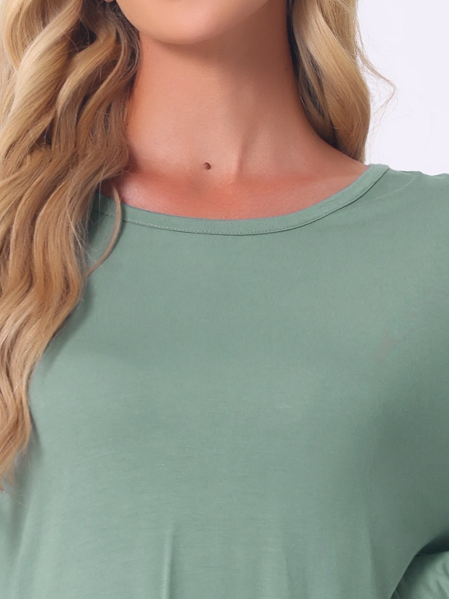 Ensemble de pyjama 2 pièces pour femme, haut haut bas, manches longues, pantalon, vêtements de nuit amples