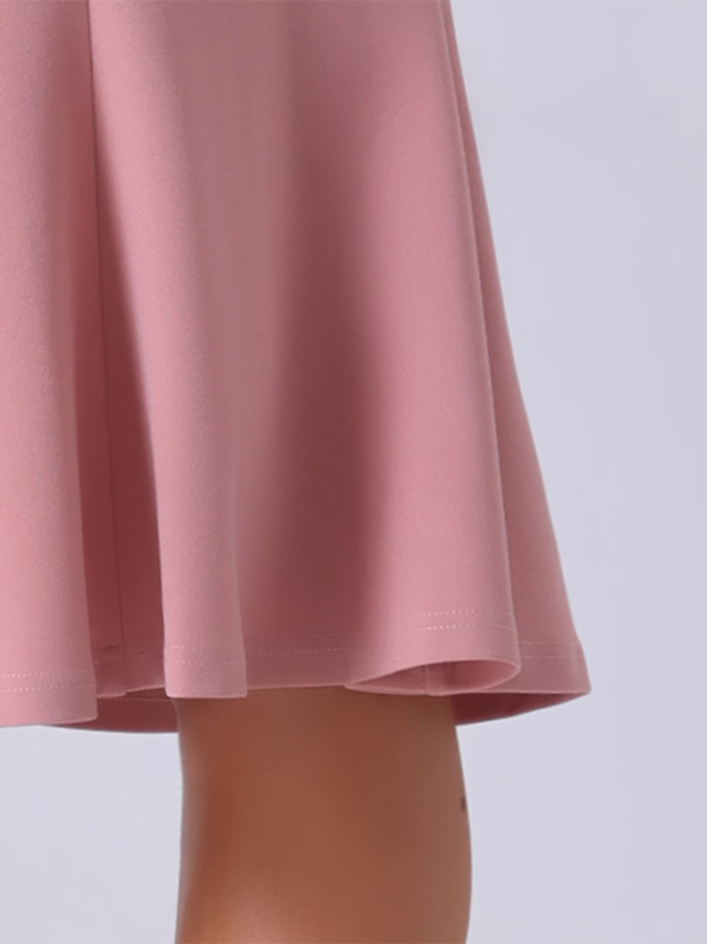 Falda midi elegante de cola de pez con cintura alta y dobladillo acampanado para mujer