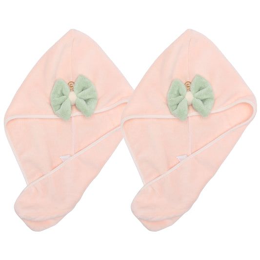 2 Pcs Hair Drying Towels, Absorbent Hair Towel Wrap for Women Pink