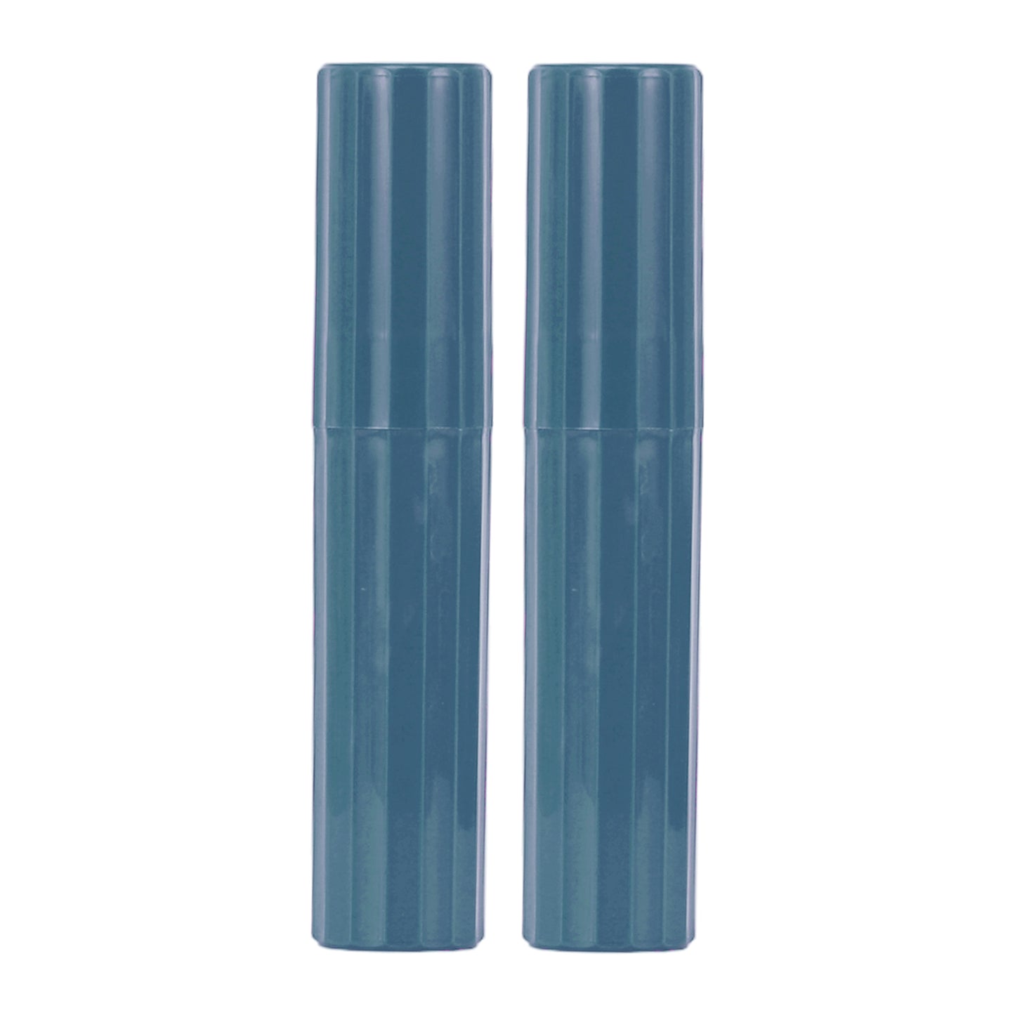 Estuche de plástico para cepillos de dientes con rayas verticales (2 unidades), 7,87 x 1,50 pulgadas, color azul