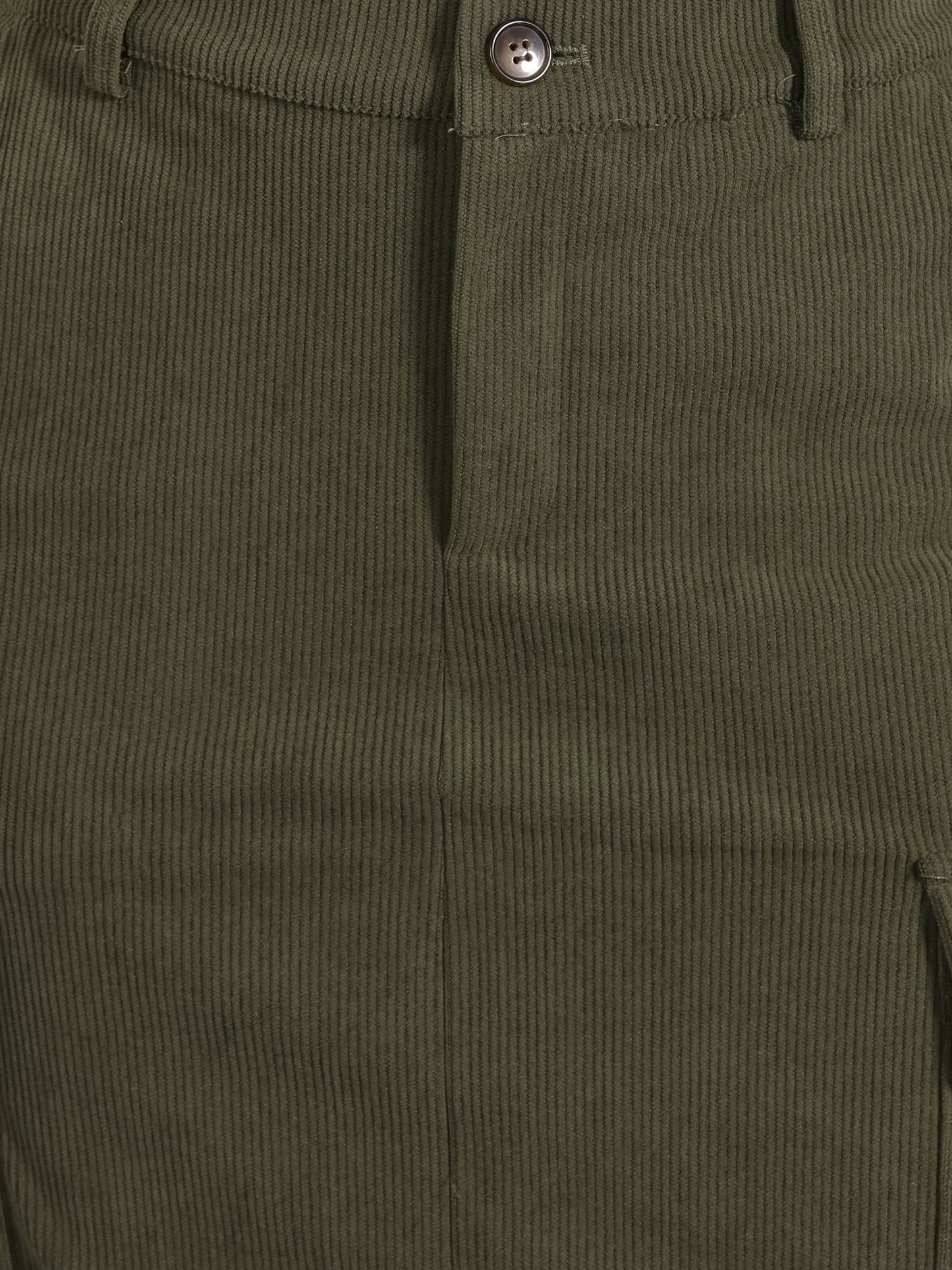 Women's Corduroy Cargo Skirt High Waisted Elastic Back H Line Midi Skirt