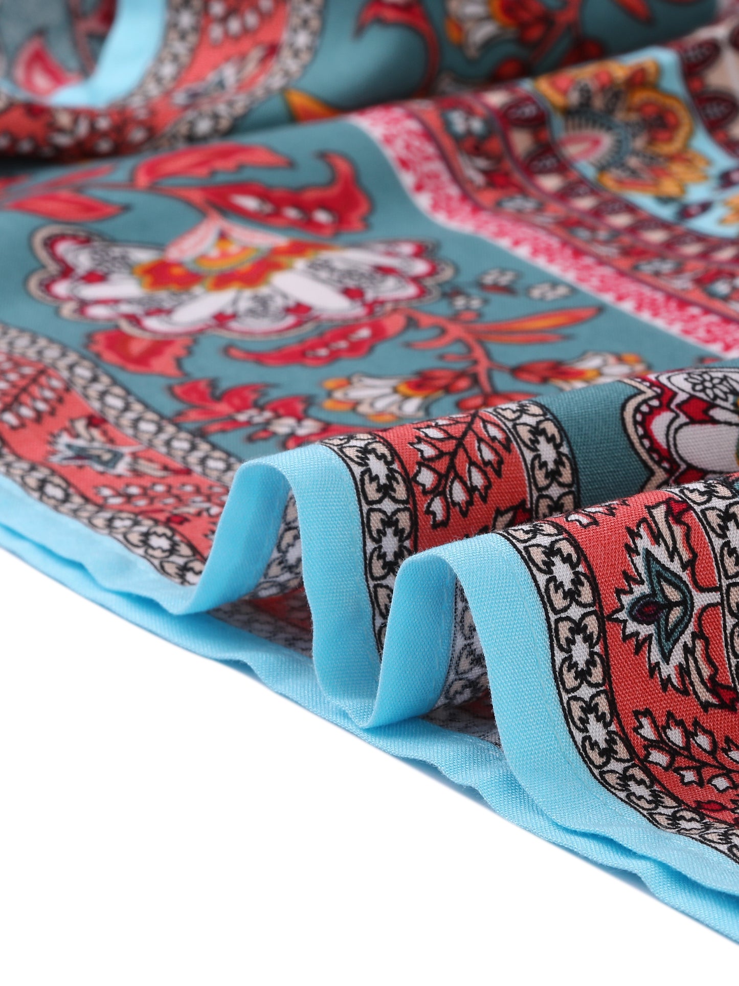 Falda larga estilo bohemio para mujer, de verano, con estampado floral campesino, cintura elástica, corte A