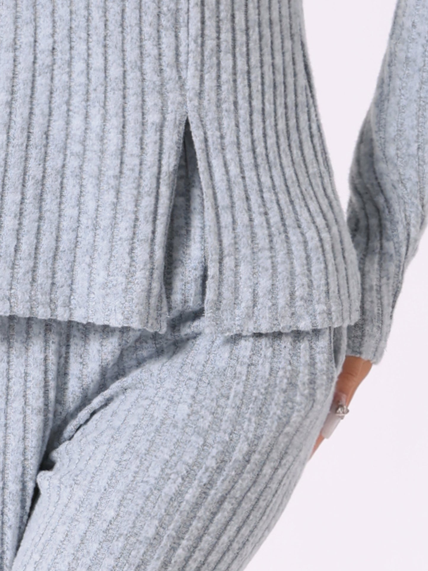 Women's Pajamas Set Crewneck Long Sleeve Sleepwear Soft Pjs Sets with Pocket Loungewear