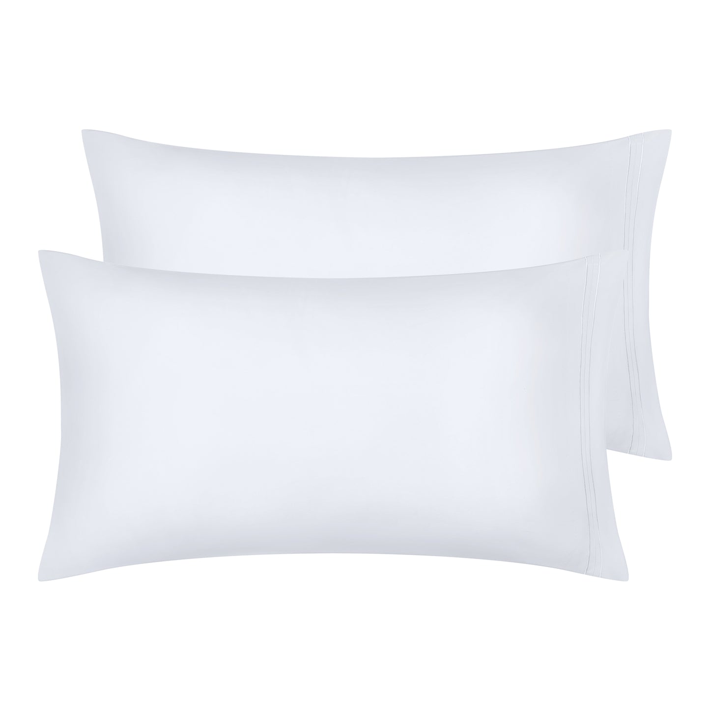 Polyester Pillow Cases Set of 2 for Hair and Skin, Cooling Pillow Covers with Envelope Closure