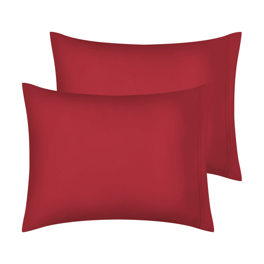 Polyester Pillow Cases Set of 2 for Hair and Skin, Cooling Pillow Covers with Envelope Closure