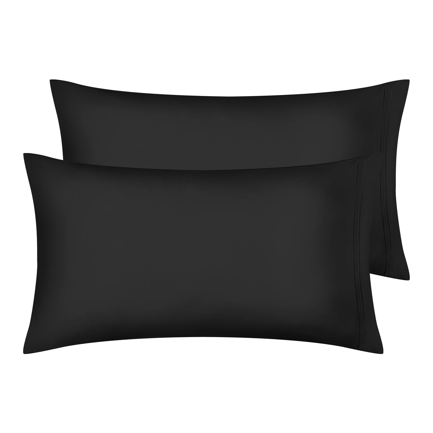 Polyester Pillow Cases Set of 2 for Hair and Skin, Cooling Pillow Covers with Envelope Closure