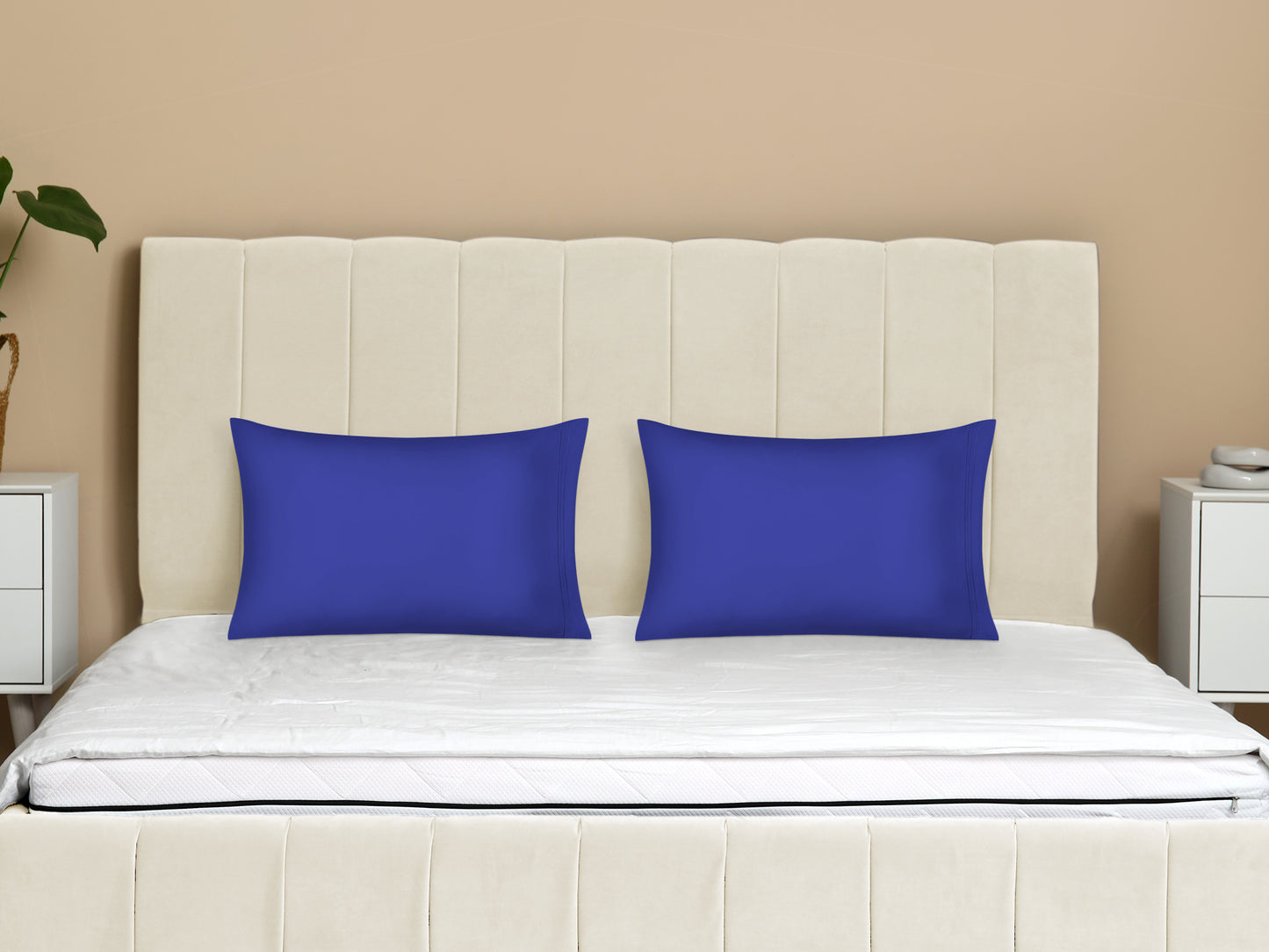 Polyester Pillow Cases Set of 2 for Hair and Skin, Cooling Pillow Covers with Envelope Closure