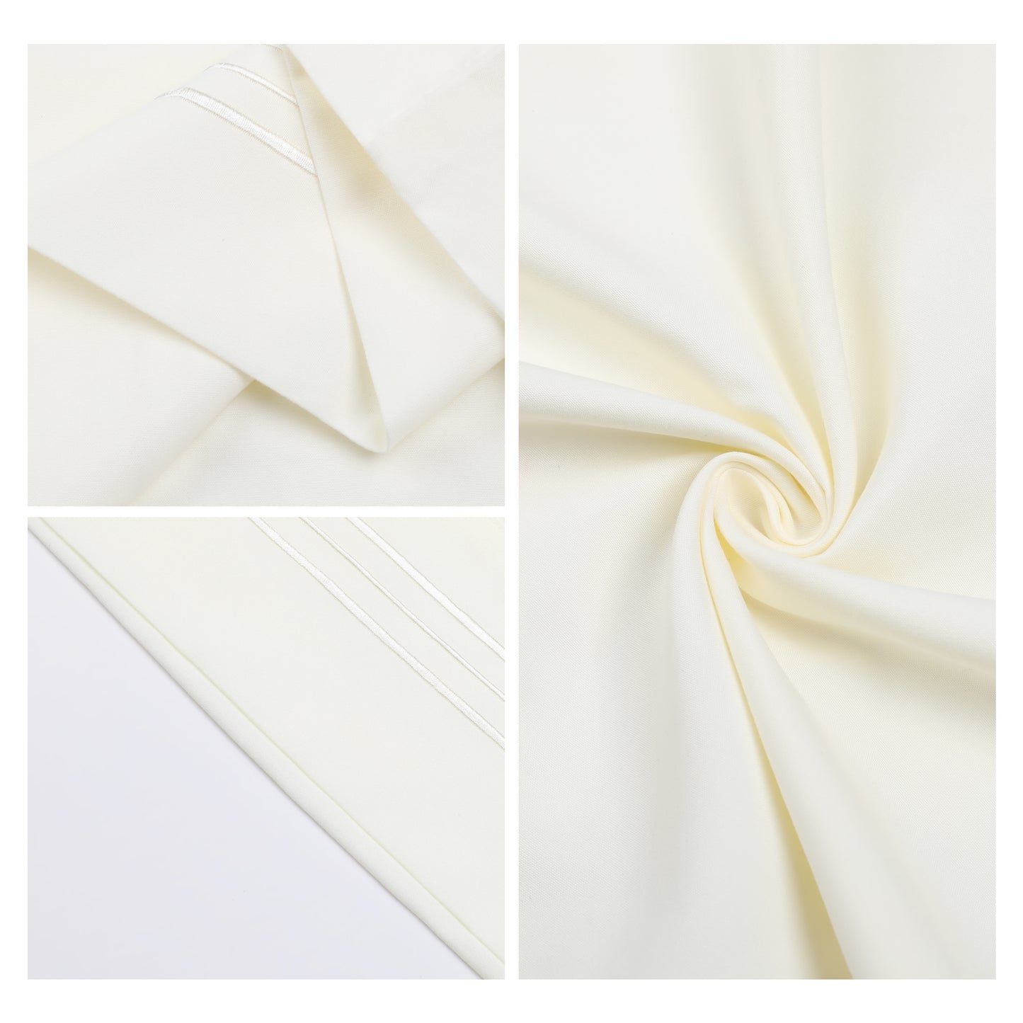 Polyester Pillow Cases Set of 2 for Hair and Skin, Cooling Pillow Covers with Envelope Closure