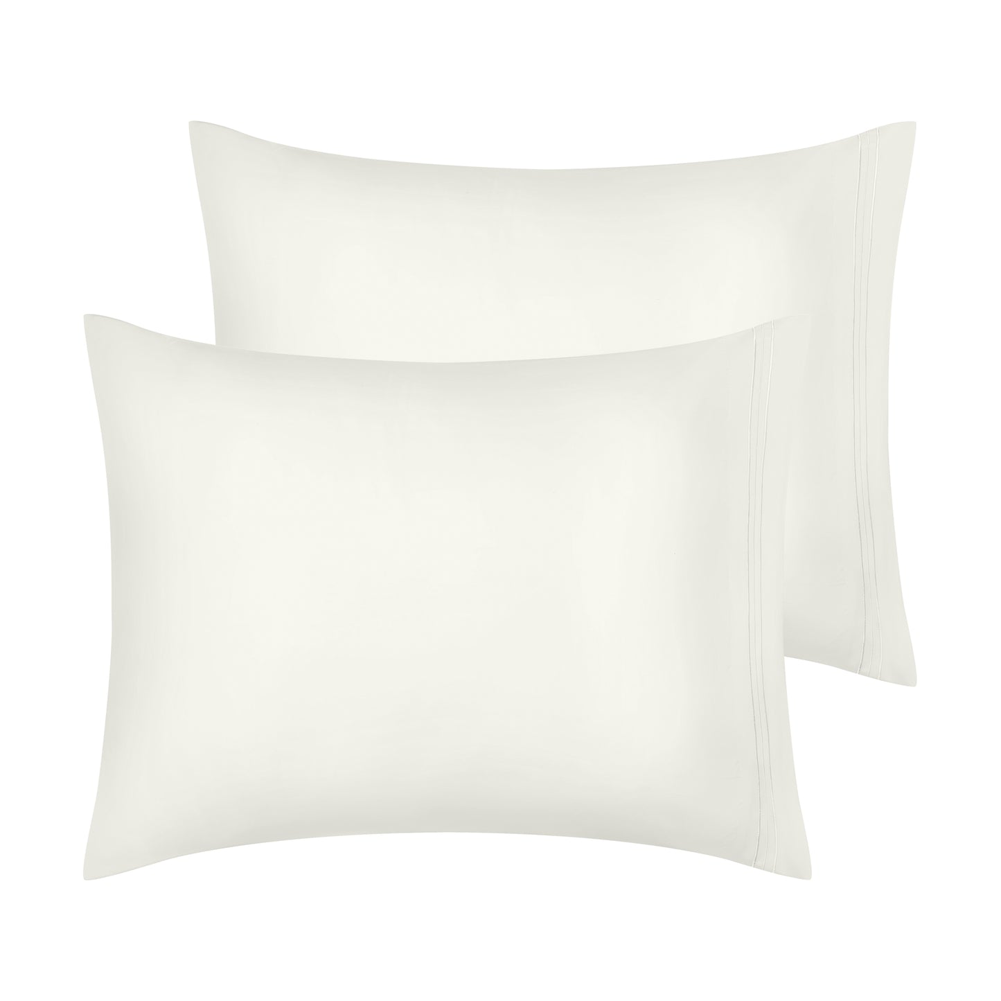 Polyester Pillow Cases Set of 2 for Hair and Skin, Cooling Pillow Covers with Envelope Closure