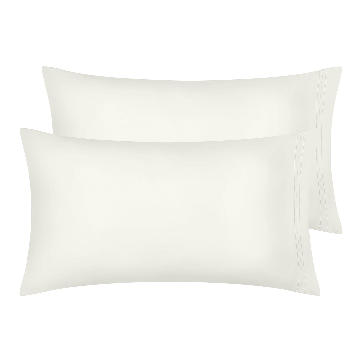 Polyester Pillow Cases Set of 2 for Hair and Skin, Cooling Pillow Covers with Envelope Closure