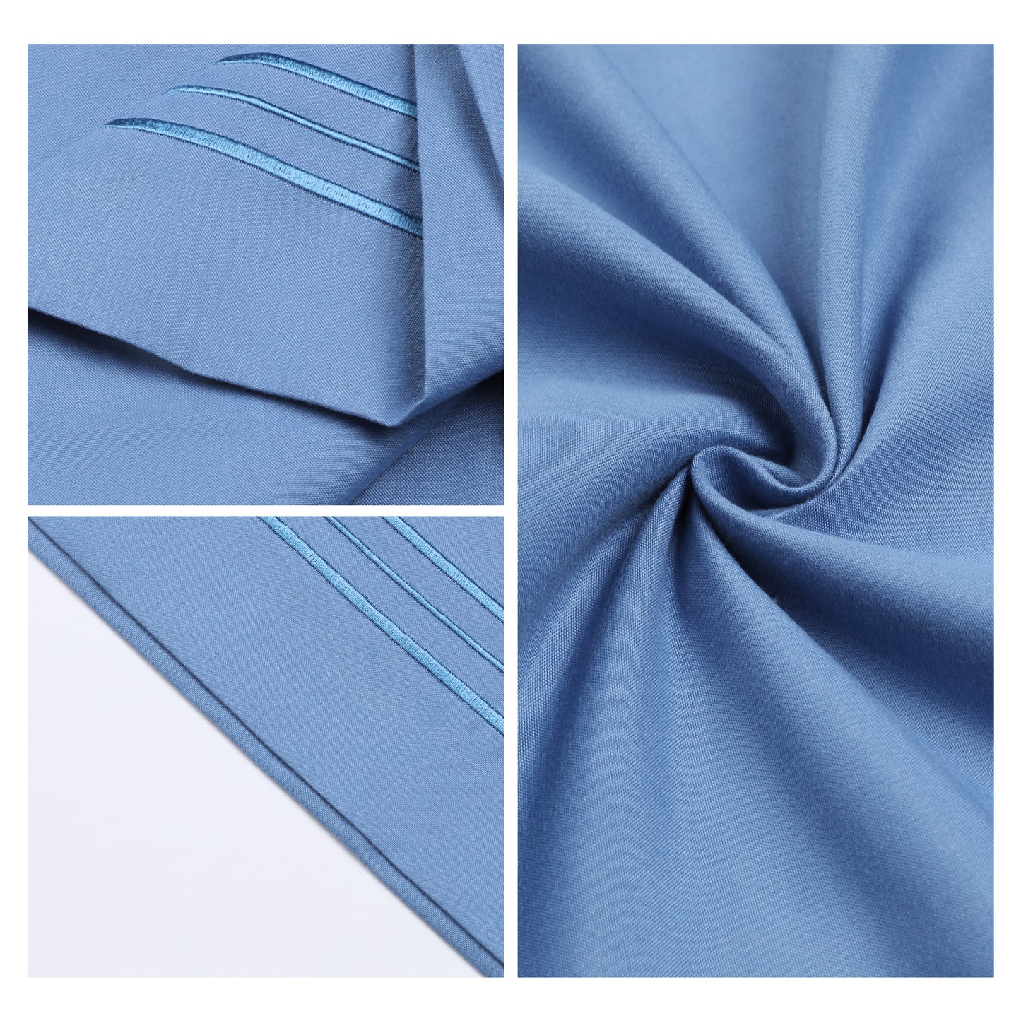 Polyester Pillow Cases Set of 2 for Hair and Skin, Cooling Pillow Covers with Envelope Closure