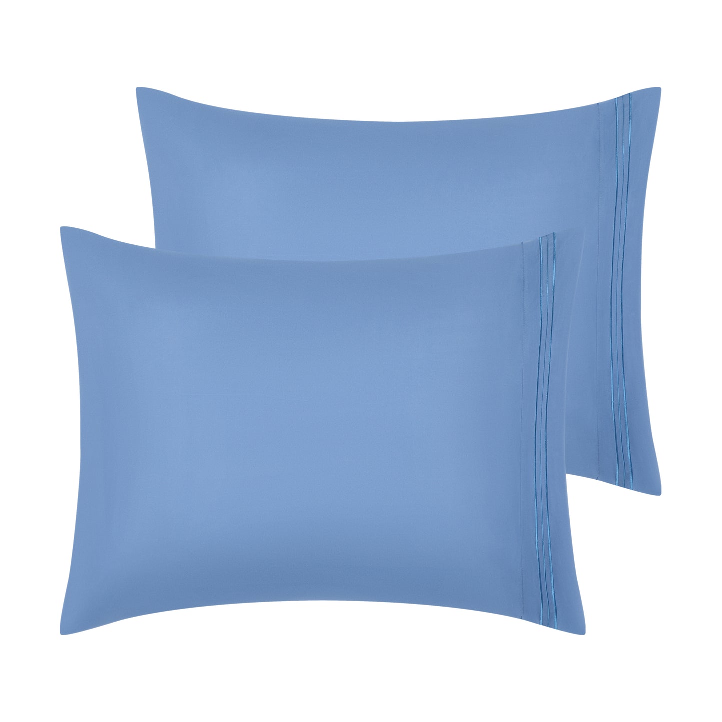 Polyester Pillow Cases Set of 2 for Hair and Skin, Cooling Pillow Covers with Envelope Closure