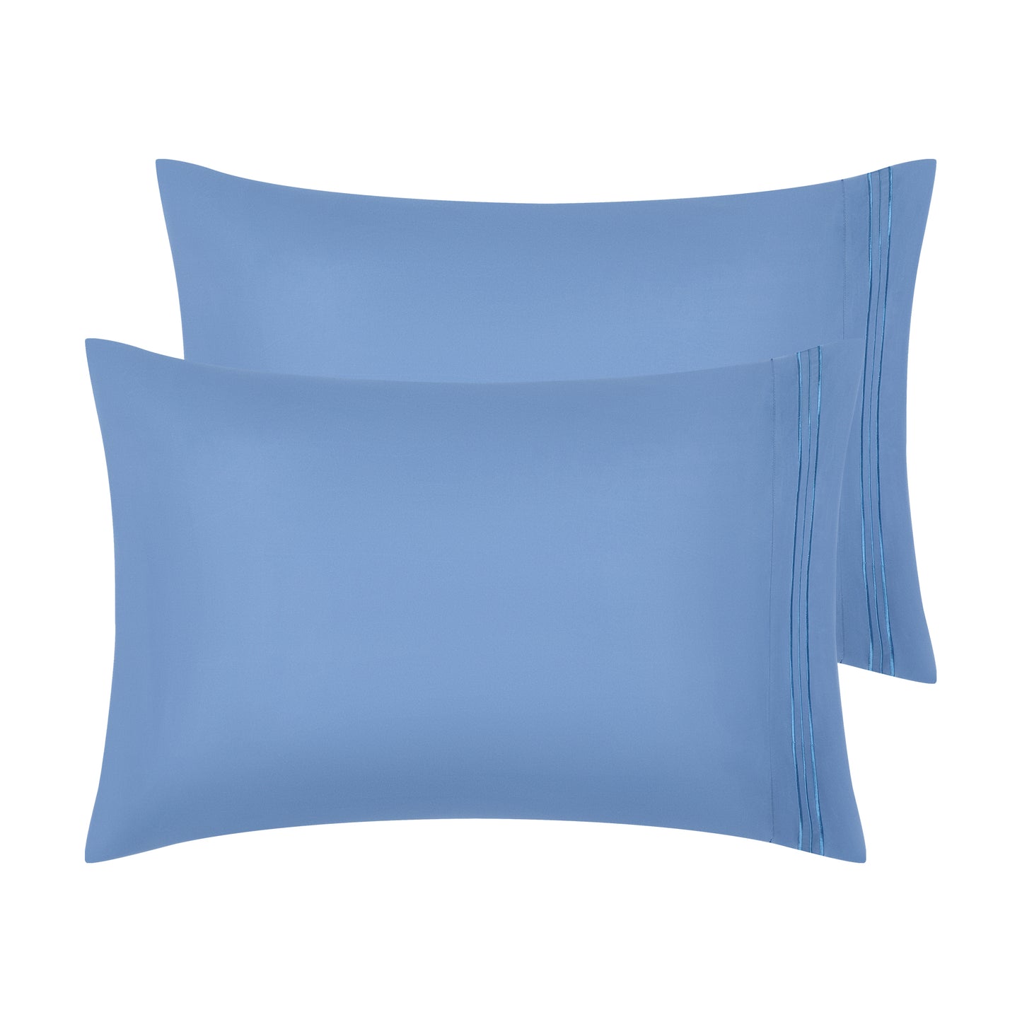 Polyester Pillow Cases Set of 2 for Hair and Skin, Cooling Pillow Covers with Envelope Closure