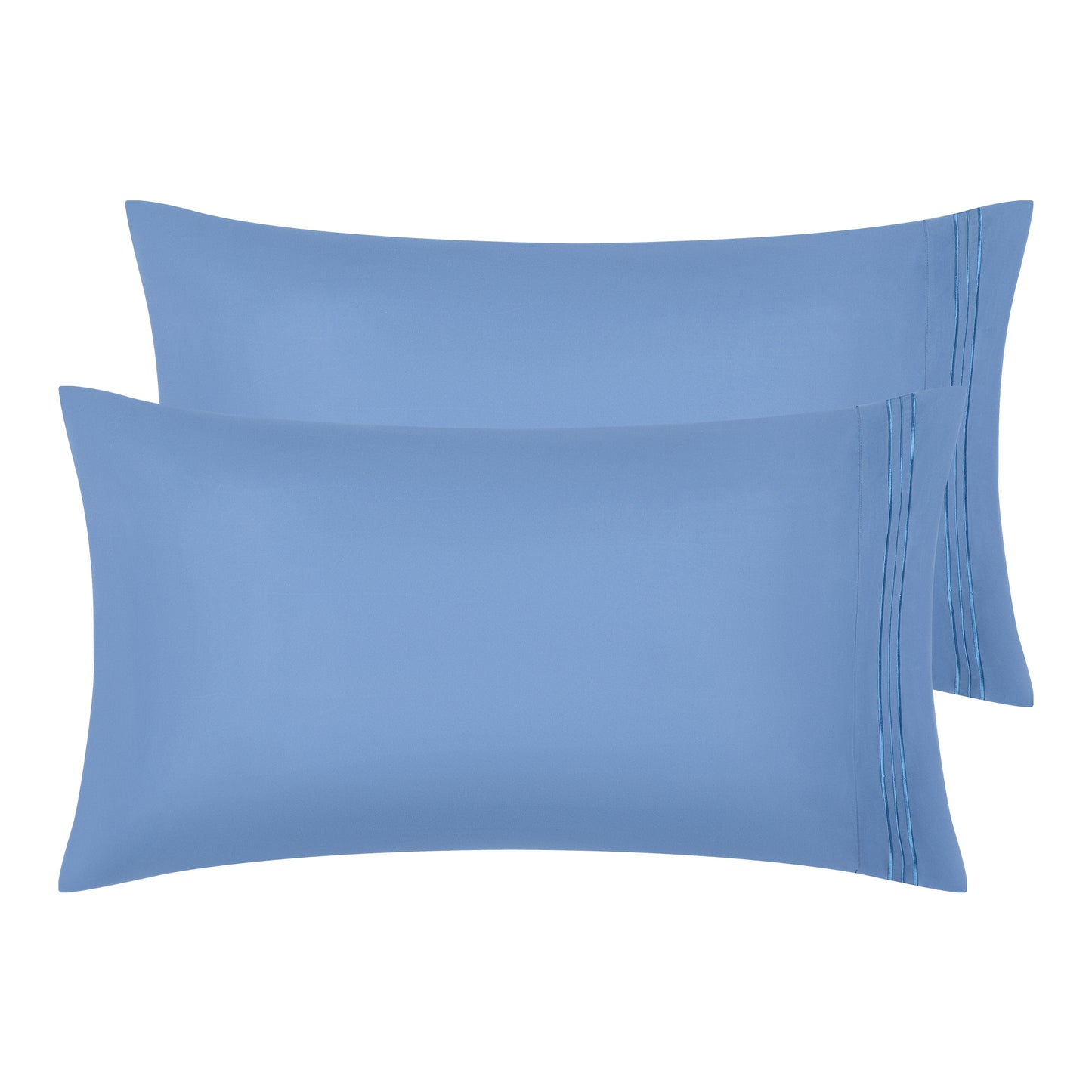 Polyester Pillow Cases Set of 2 for Hair and Skin, Cooling Pillow Covers with Envelope Closure