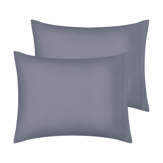 Polyester Pillow Cases Set of 2 for Hair and Skin, Cooling Pillow Covers with Envelope Closure