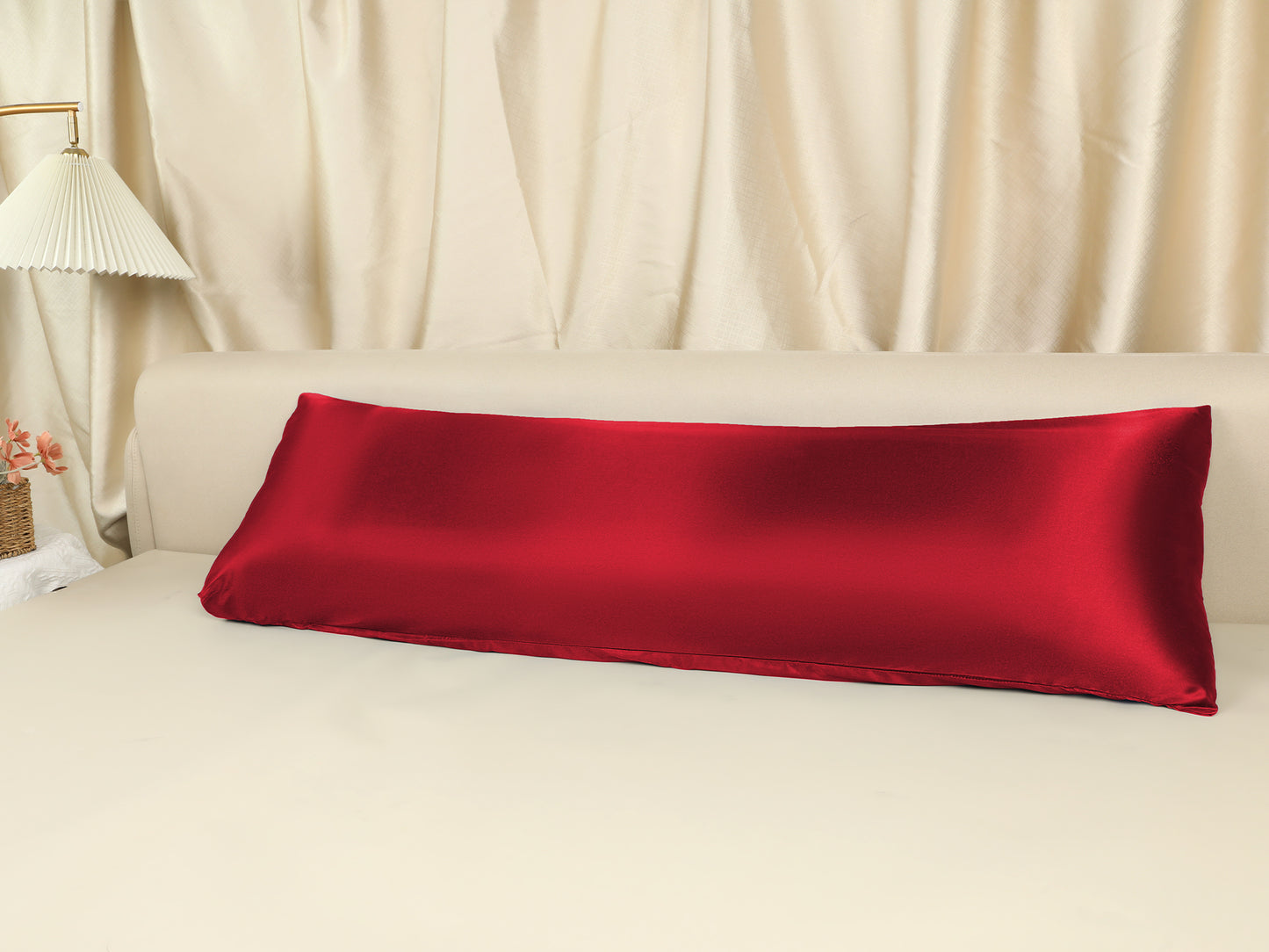 Satin Pillow Cases with 1 Pcs for Hair and Skin Breathable, Covers with Envelope Closure