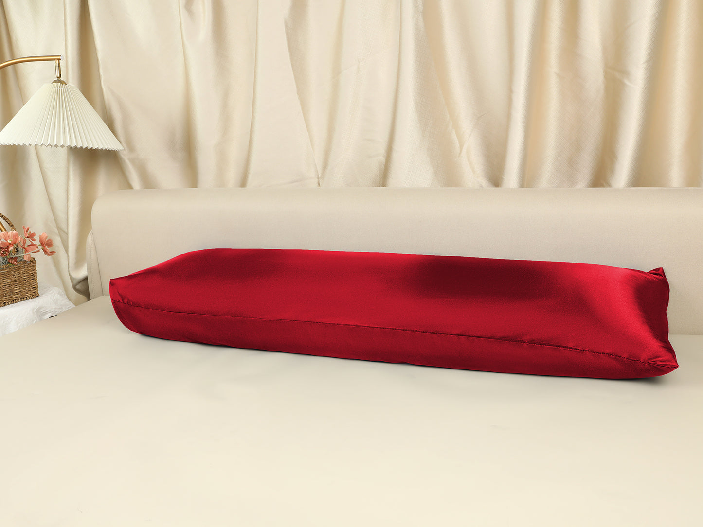 Satin Pillow Cases with 1 Pcs for Hair and Skin Breathable, Covers with Envelope Closure
