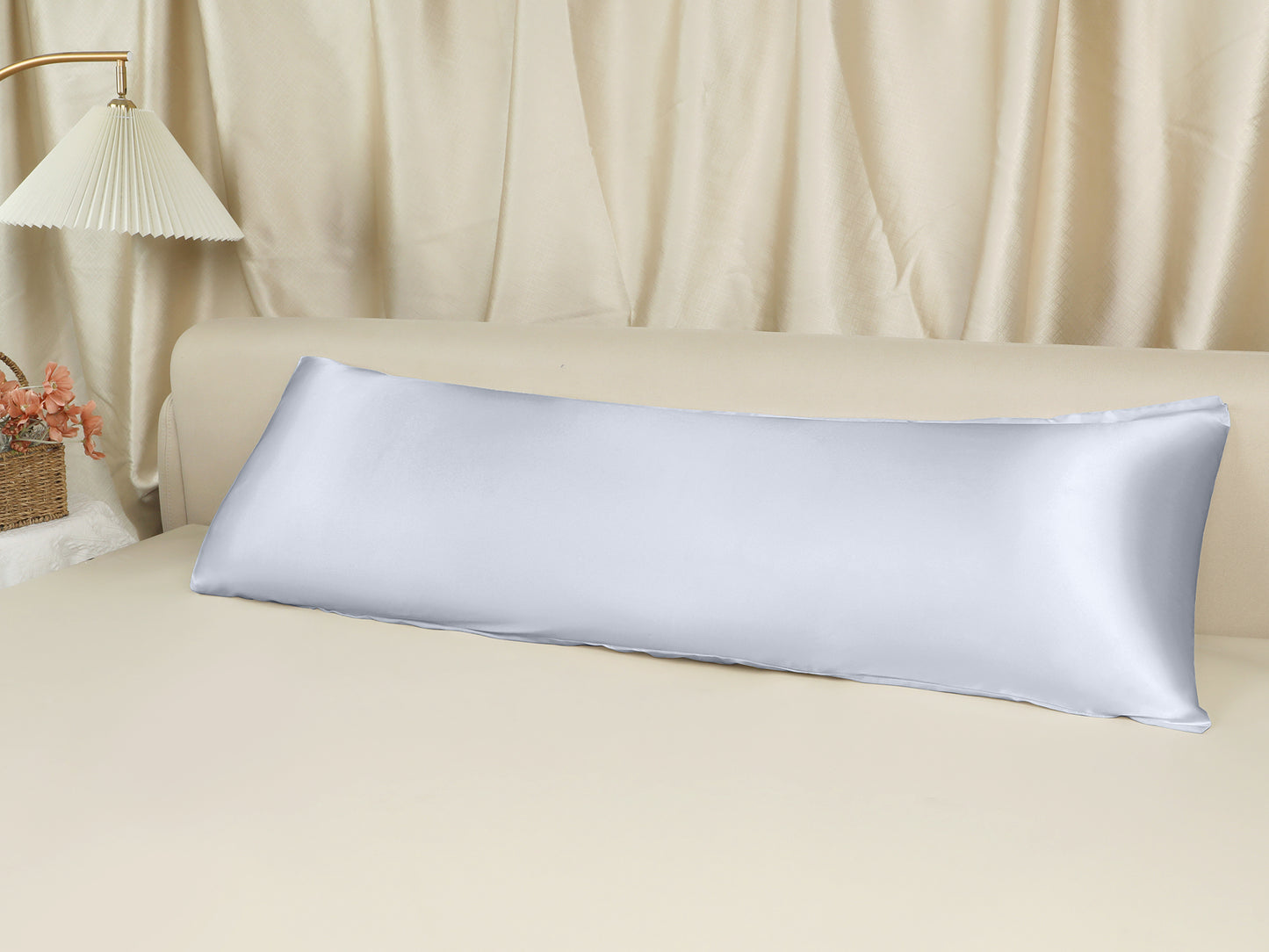 Satin Pillow Cases with 1 Pcs for Hair and Skin Breathable, Covers with Envelope Closure