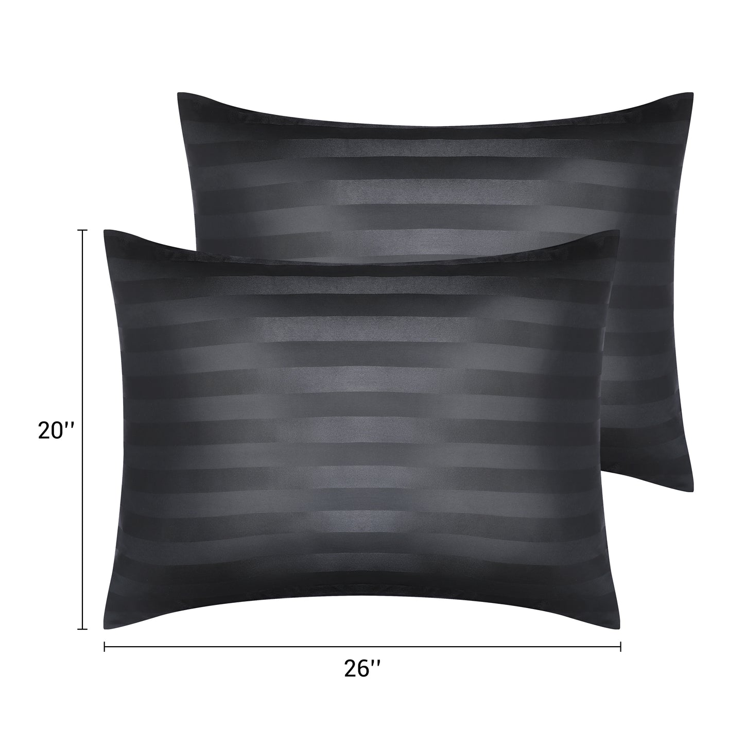 Satin Pillow Cases Set of 2 for Hair and Skin Breathable, Cooling Pillow Covers with Envelope Closure