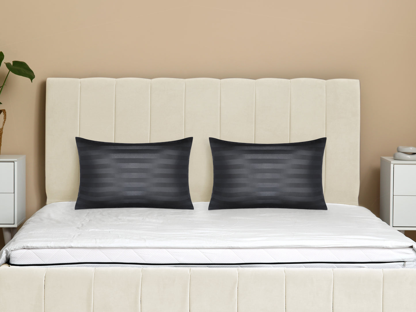 Satin Pillow Cases Set of 2 for Hair and Skin Breathable, Cooling Pillow Covers with Envelope Closure