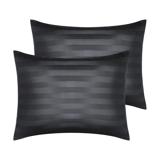 Satin Pillow Cases Set of 2 for Hair and Skin Breathable, Cooling Pillow Covers with Envelope Closure