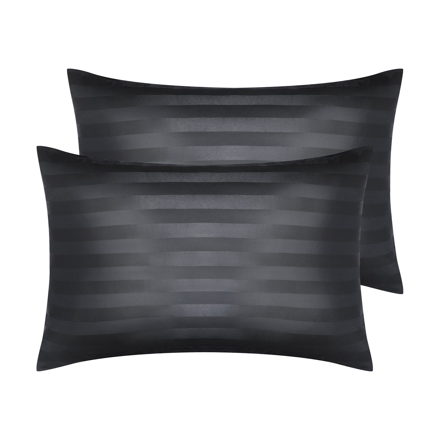 Satin Pillow Cases Set of 2 for Hair and Skin Breathable, Cooling Pillow Covers with Envelope Closure