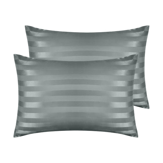 Satin Pillow Cases Set of 2 for Hair and Skin Breathable, Cooling Pillow Covers with Envelope Closure
