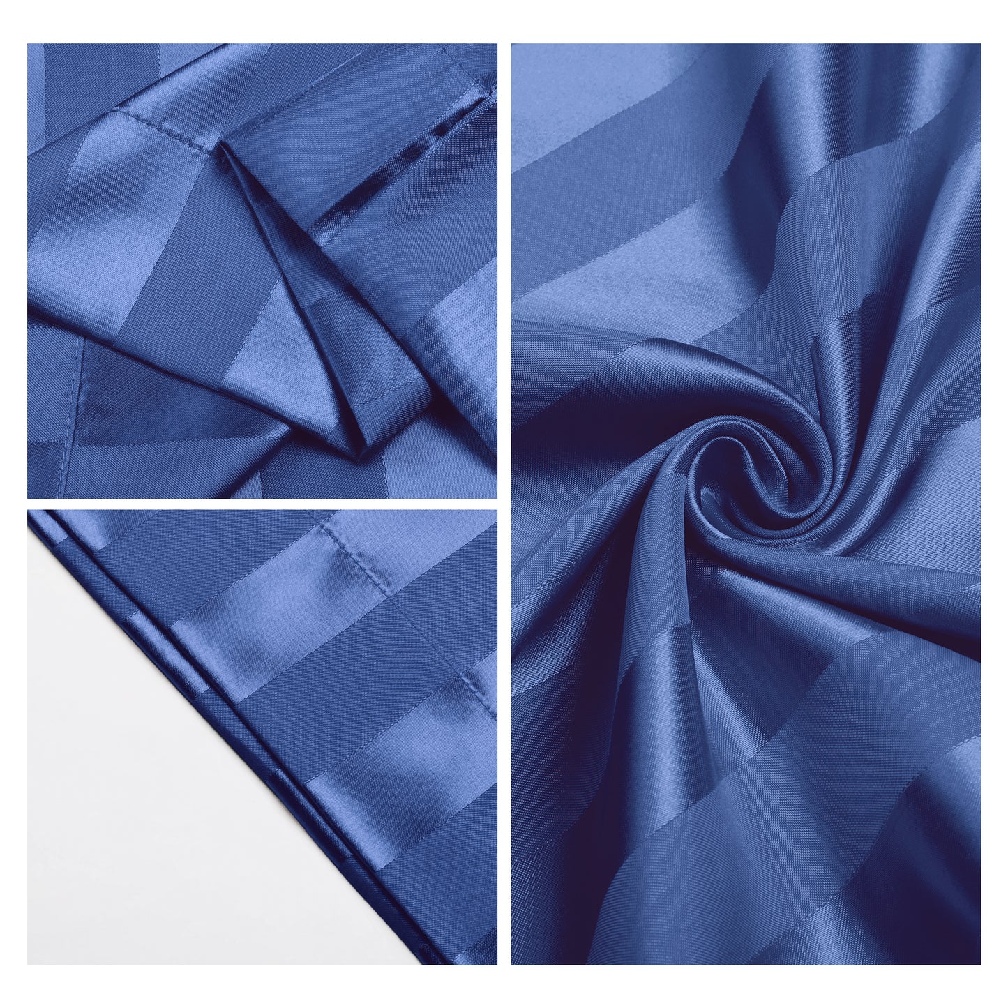 Satin Pillow Cases Set of 2 for Hair and Skin Breathable, Cooling Pillow Covers with Envelope Closure
