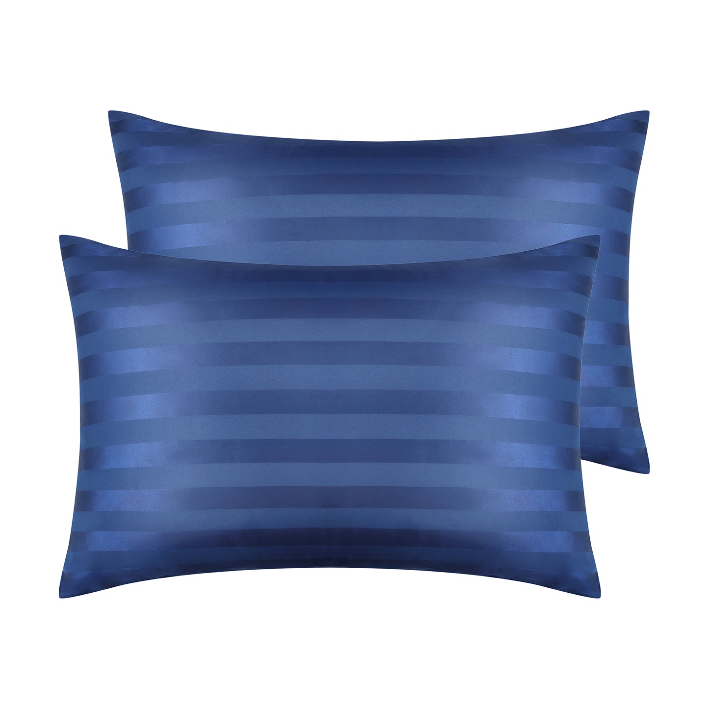 Satin Pillow Cases Set of 2 for Hair and Skin Breathable, Cooling Pillow Covers with Envelope Closure