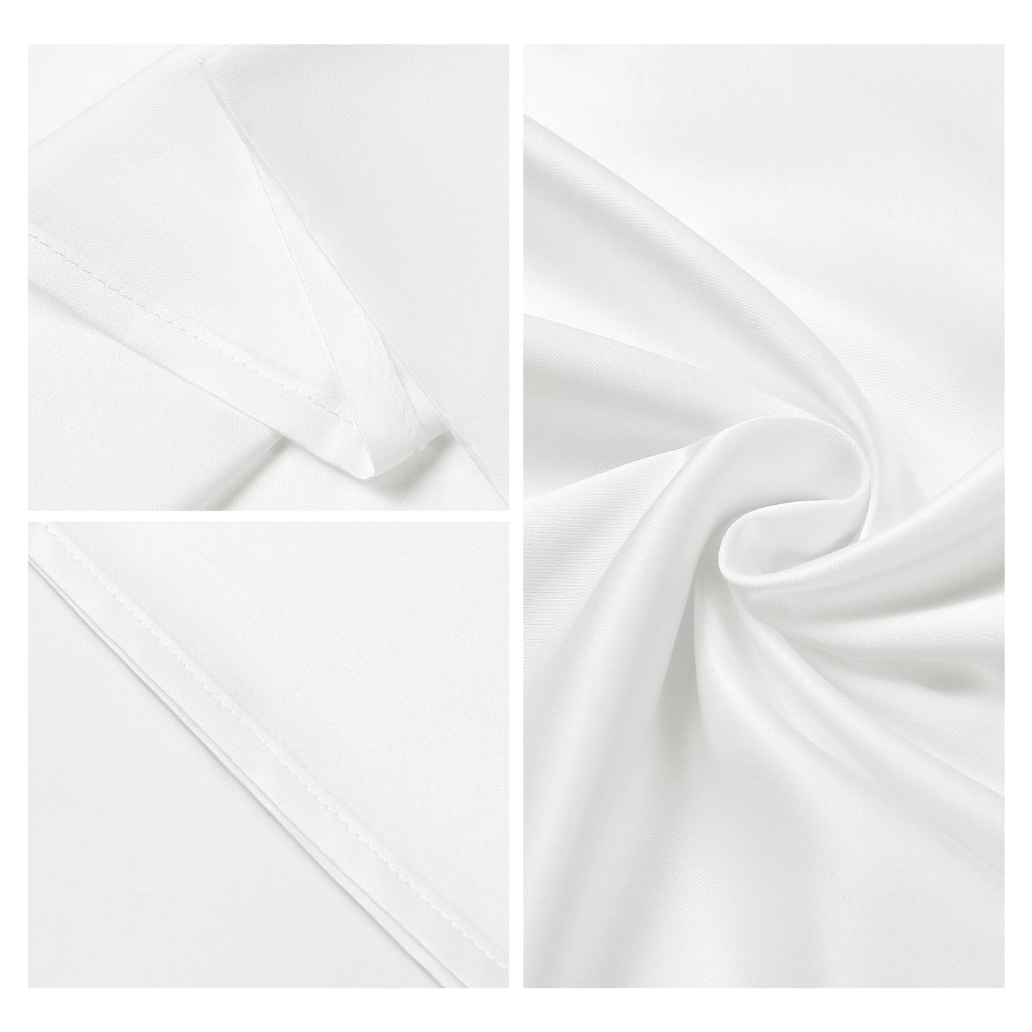 Satin Pillow Cases for Hair and Skin, Cooling Pillow Covers Set of 2 with Envelope Closure