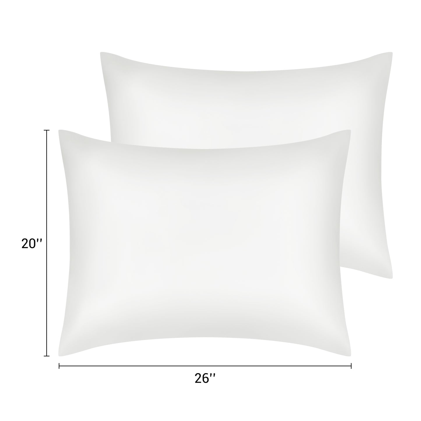 Satin Pillow Cases for Hair and Skin, Cooling Pillow Covers Set of 2 with Envelope Closure