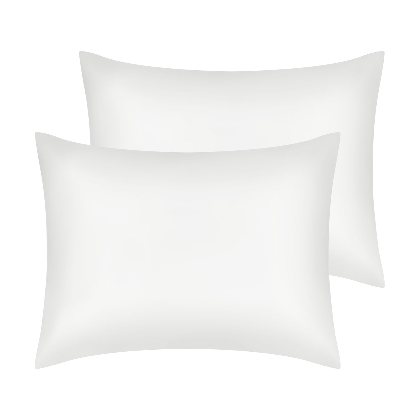 Satin Pillow Cases for Hair and Skin, Cooling Pillow Covers Set of 2 with Envelope Closure