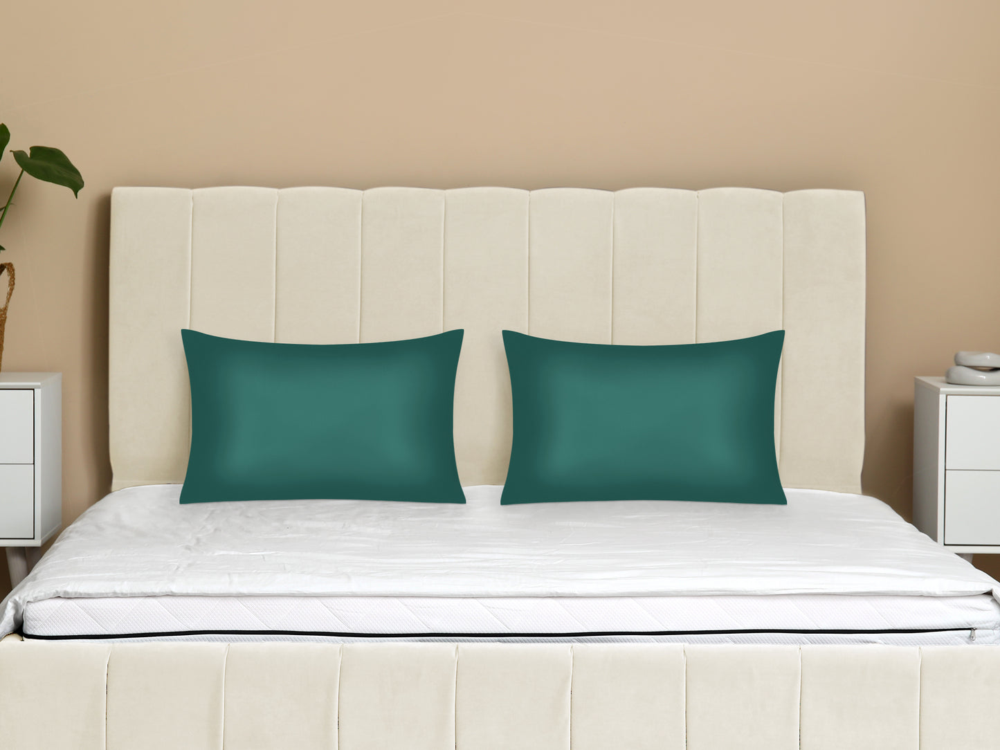 Satin Pillow Cases for Hair and Skin, Cooling Pillow Covers Set of 2 with Envelope Closure