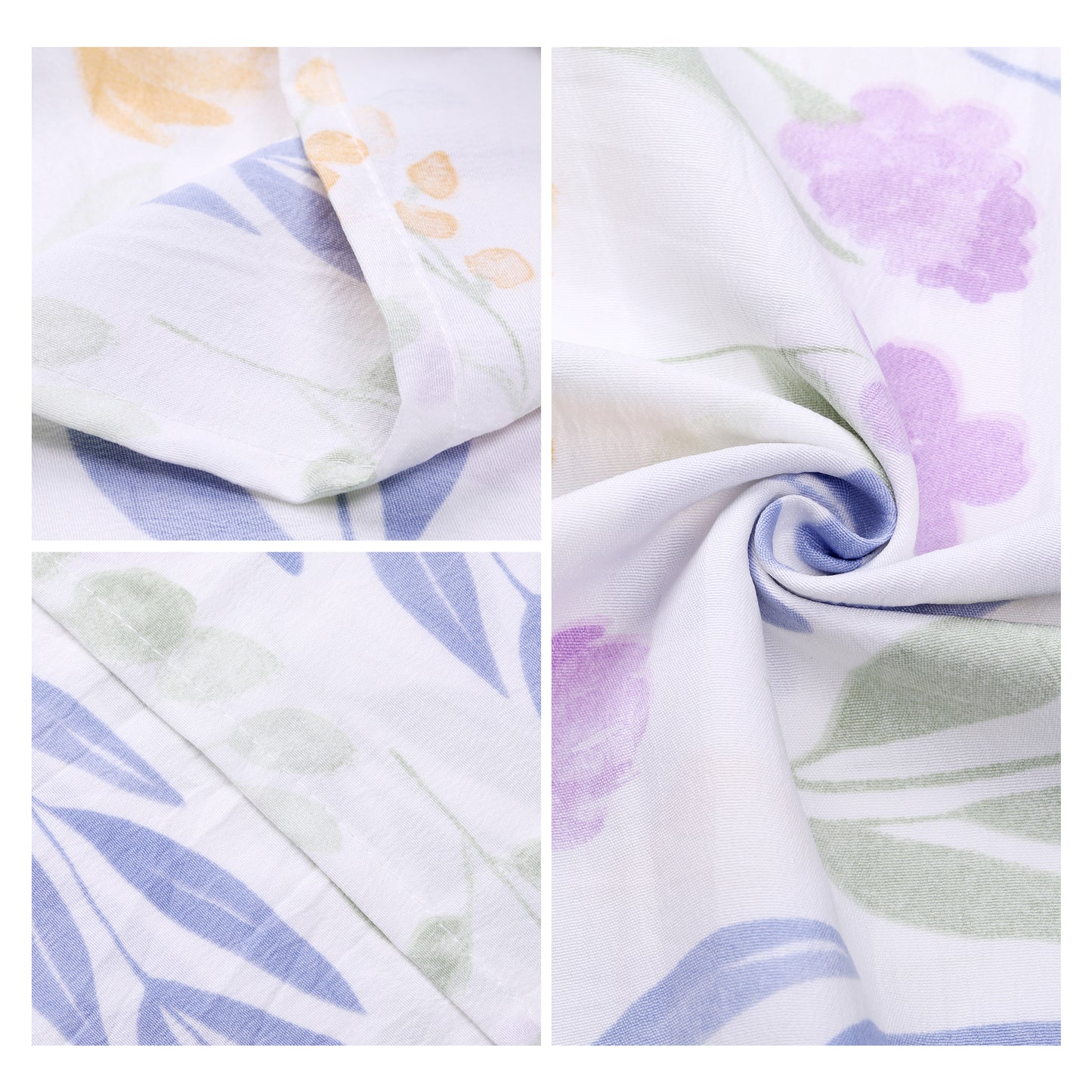 Pillowcase for Hair and Skin Breathable, 1 Pcs Soft Floral Pillow Cases with Envelope Closure