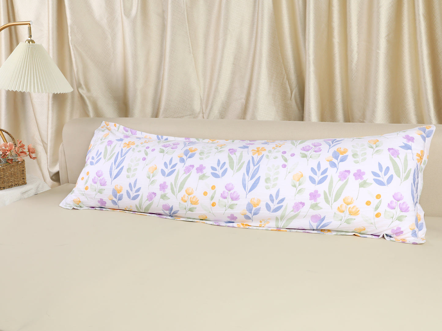 Pillowcase for Hair and Skin Breathable, 1 Pcs Soft Floral Pillow Cases with Envelope Closure