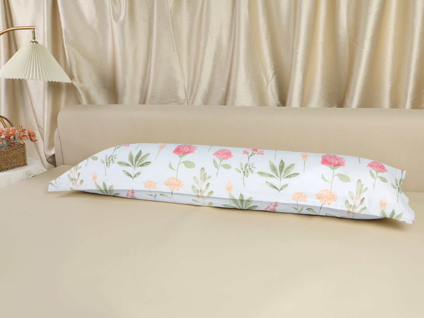 Pillowcase for Hair and Skin Breathable, 1 Pcs Soft Floral Pillow Cases with Envelope Closure