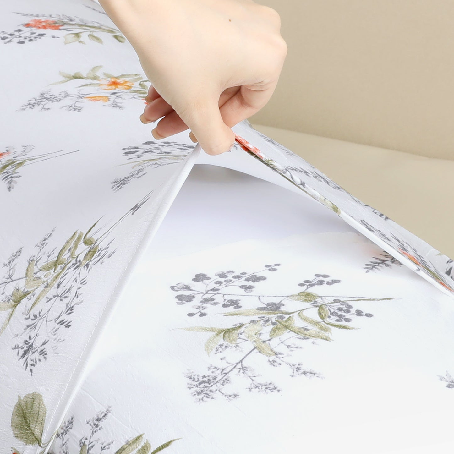 Pillowcase for Hair and Skin Breathable, 1 Pcs Soft Floral Pillow Cases with Envelope Closure