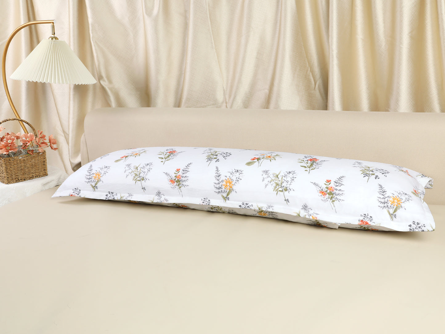 Pillowcase for Hair and Skin Breathable, 1 Pcs Soft Floral Pillow Cases with Envelope Closure