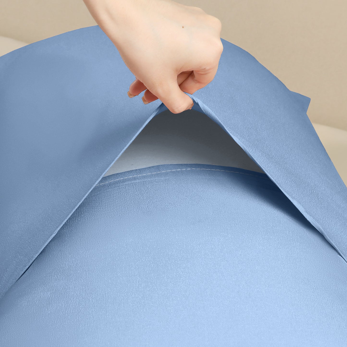 Pillow Cases for Hair and Skin Breathable, 1 Pcs Cooling Pillow Covers with Envelope Closure