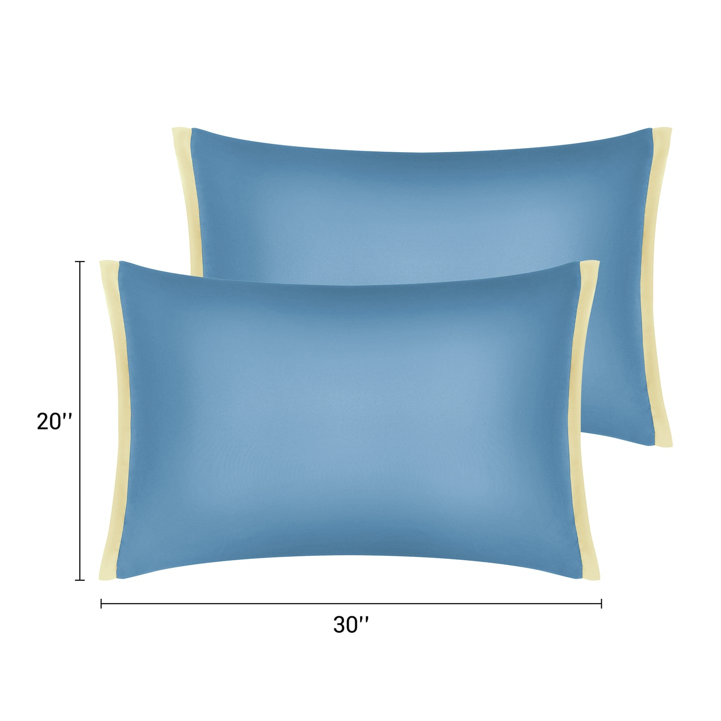 Pillow Cases Set of 2, Soft Satin Polyester Cooling Pillow Covers with Envelope Closure
