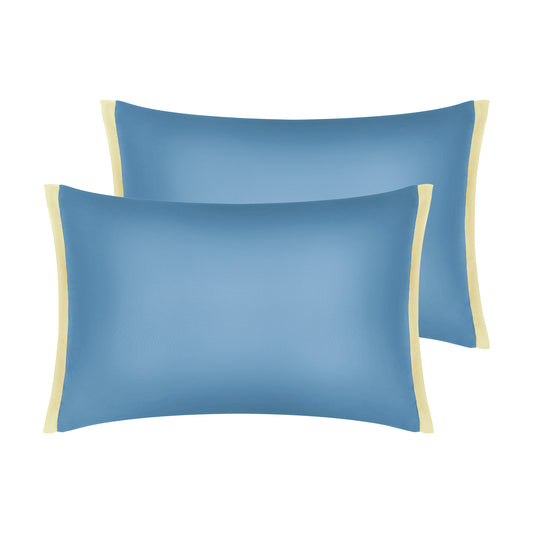 Pillow Cases Set of 2, Soft Satin Polyester Cooling Pillow Covers with Envelope Closure