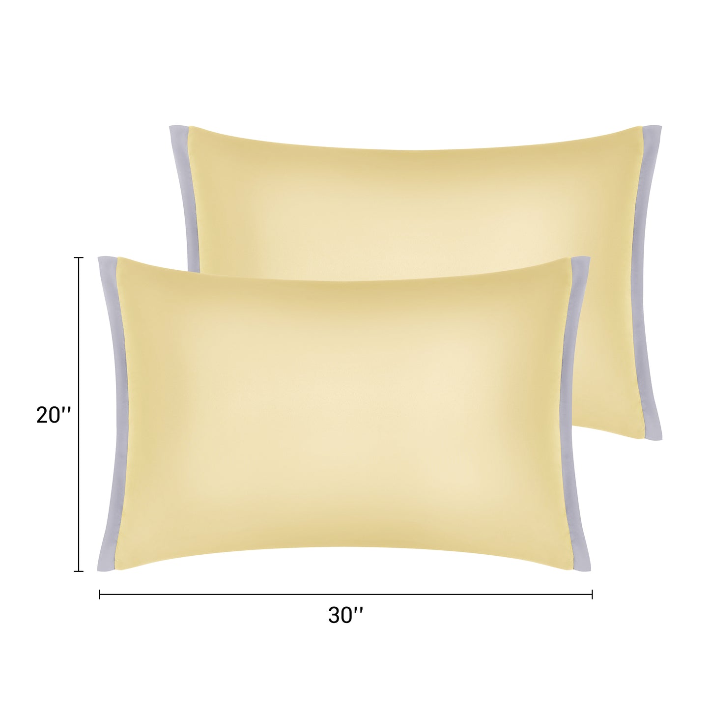 Pillow Cases Set of 2, Soft Satin Polyester Cooling Pillow Covers with Envelope Closure