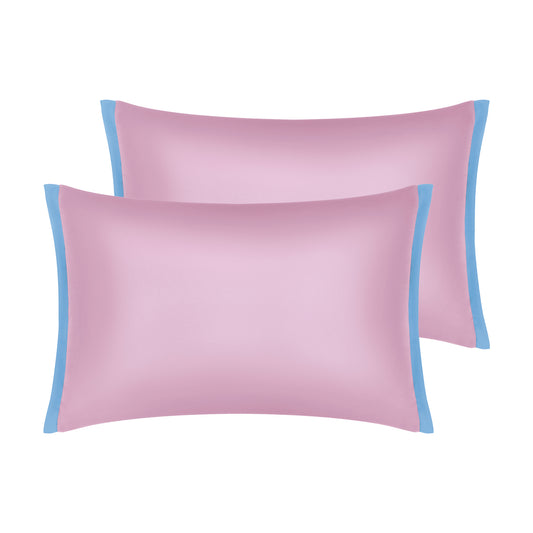 Pillow Cases Set of 2, Soft Satin Polyester Cooling Pillow Covers with Envelope Closure