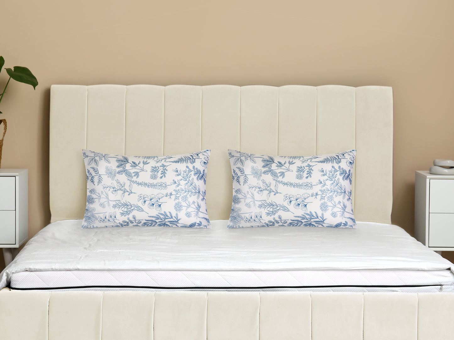 Pillowcase for Hair and Skin Breathable, Soft Floral Pillow Cases Set of 2 with Envelope Closure