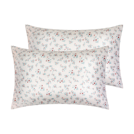 Pillowcase for Hair and Skin Breathable, Soft Floral Pillow Cases Set of 2 with Envelope Closure