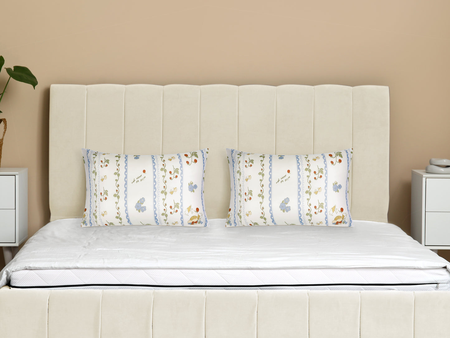 Pillowcase for Hair and Skin Breathable, Soft Floral Pillow Cases Set of 2 with Envelope Closure
