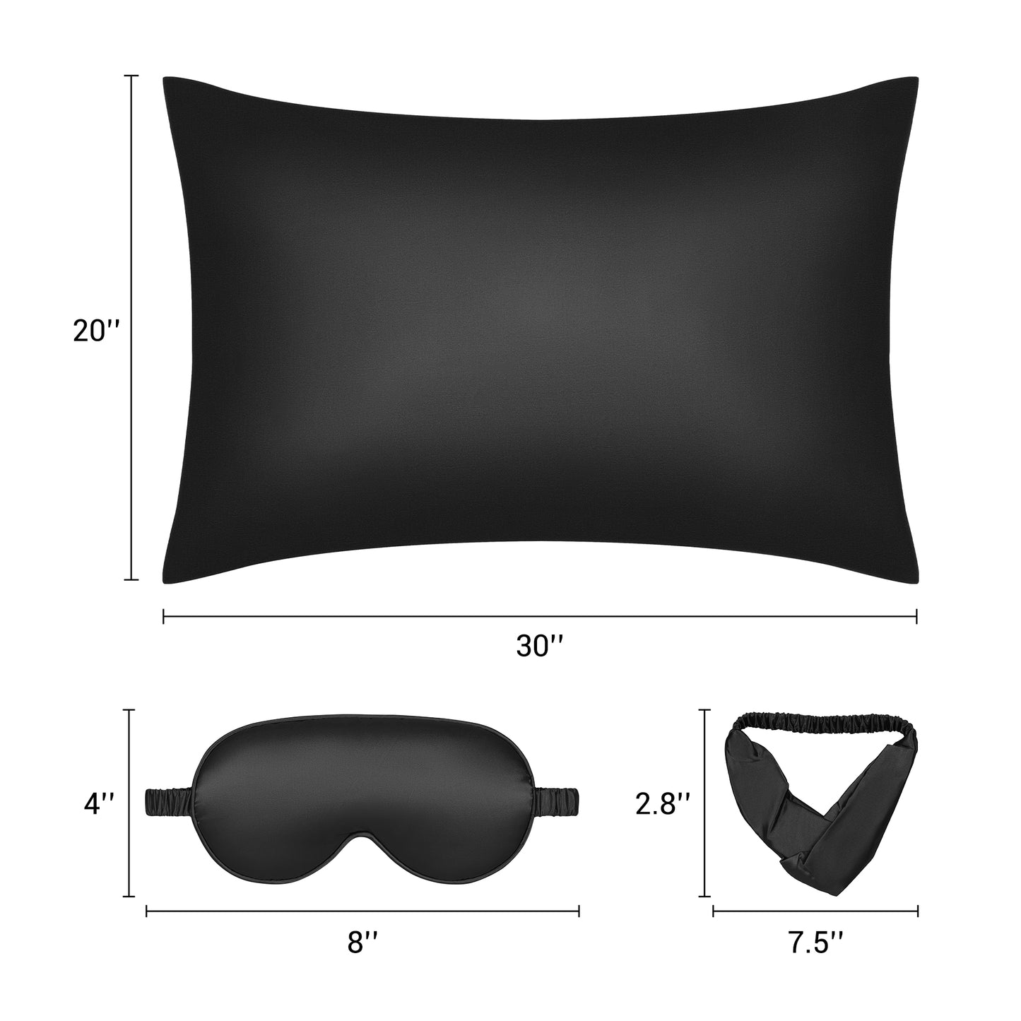 Breathable Pillow Case with Envelope, 1 Pcs with Satin Pillowcases for Hair and Skin