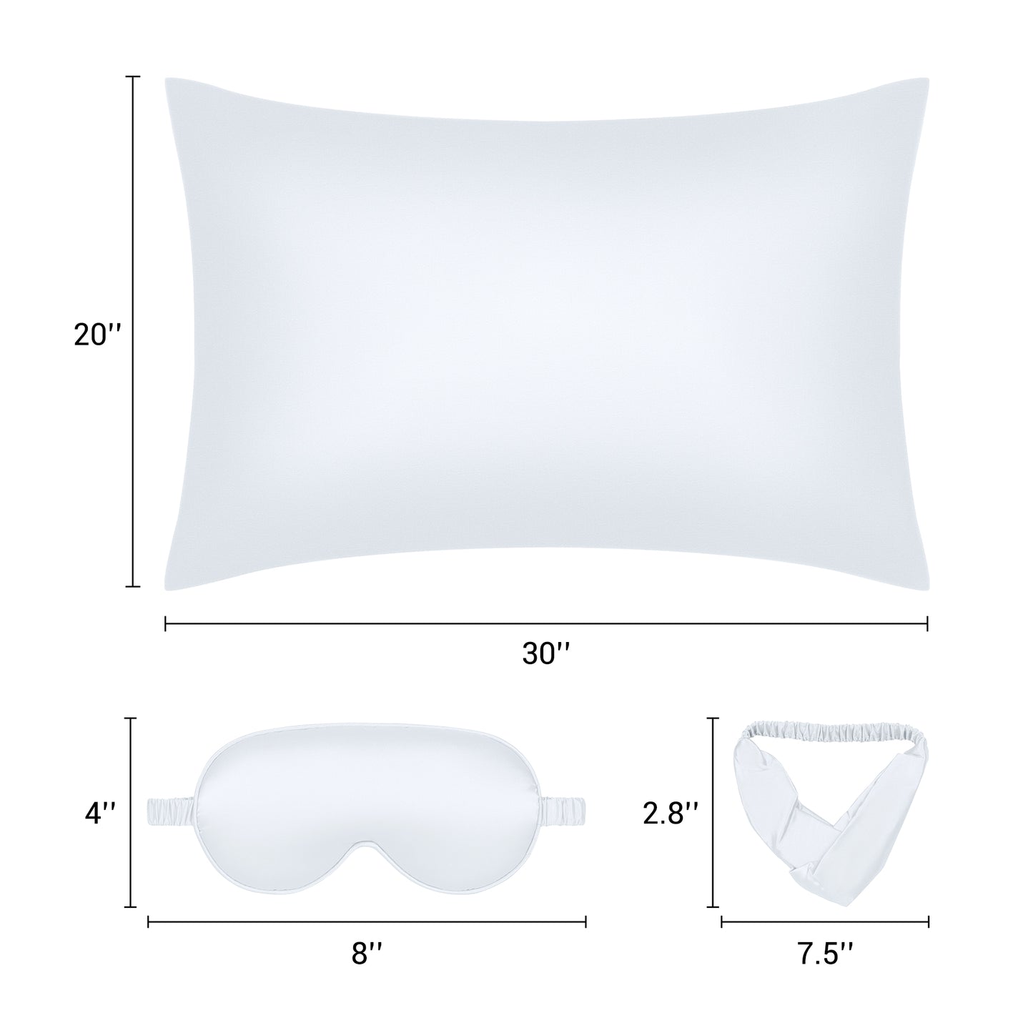 Breathable Pillow Case with Envelope, 1 Pcs with Satin Pillowcases for Hair and Skin